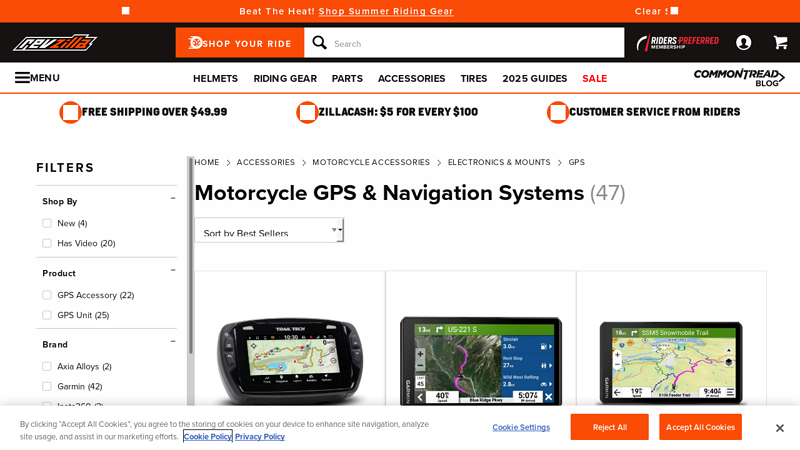 Motorcycle GPS & Navigation Systems - RevZilla