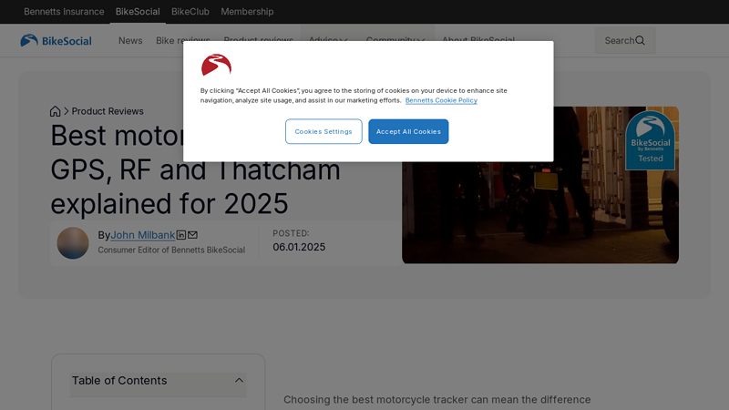 Best motorcycle tracker | GPS, RF and Thatcham explained for 2025