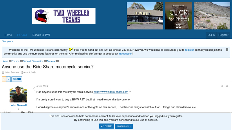 Anyone use the Ride-Share motorcycle service?