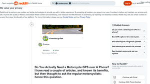 Reddit - Motorcycle GPS vs. Phone
